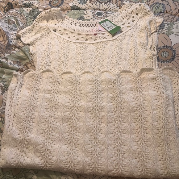 Lilly Pulitzer- crochet- Resort White- Everly Sweater Dress- - Picture 2 of 2